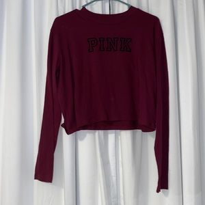 Long sleeve Burgundy Shirt.